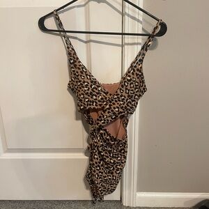 Aerie wrap around Leopard Print swimsuit